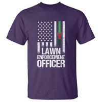Funny Lawn Enforcement Officer T Shirt Gardening Lawn Mower American Flag - Wonder Print Shop