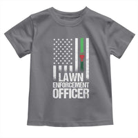 Funny Lawn Enforcement Officer Toddler T Shirt Gardening Lawn Mower American Flag - Wonder Print Shop