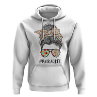 Paraprofessional Teacher Hoodie Para Life Messy Bun Sunglasses School Supplies - Wonder Print Shop