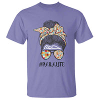 Paraprofessional Teacher T Shirt Para Life Messy Bun Sunglasses School Supplies - Wonder Print Shop