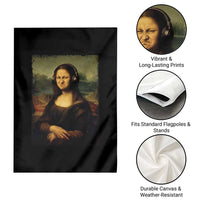 Funny Mona Lisa Bass Face Music Lovers DJs Garden Flag