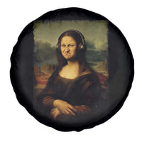 Funny Mona Lisa Bass Face Music Lovers DJs Spare Tire Cover