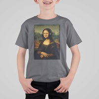 Funny Mona Lisa Bass Face Music Lovers DJs T Shirt For Kid