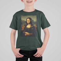Funny Mona Lisa Bass Face Music Lovers DJs T Shirt For Kid