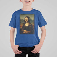 Funny Mona Lisa Bass Face Music Lovers DJs T Shirt For Kid