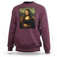 Funny Mona Lisa Bass Face Music Lovers DJs Sweatshirt