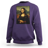 Funny Mona Lisa Bass Face Music Lovers DJs Sweatshirt