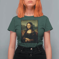 Funny Mona Lisa Bass Face Music Lovers DJs T Shirt For Women