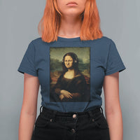 Funny Mona Lisa Bass Face Music Lovers DJs T Shirt For Women