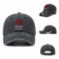 40 Never Looked So Good Funny 40th Birthday Washed Cotton Baseball Cap