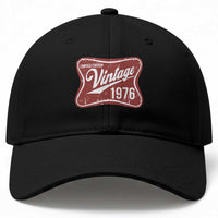 50th Birthday Beer Lover Vintage 1976 Limited Edition Baseball Cap Red Metal Beer Soft Sign Graphic