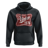 50th Birthday Beer Lover Vintage 1976 Limited Edition Hoodie Red Metal Beer Soft Sign Graphic