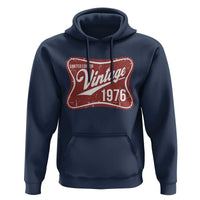 50th Birthday Beer Lover Vintage 1976 Limited Edition Hoodie Red Metal Beer Soft Sign Graphic