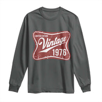 50th Birthday Beer Lover Vintage 1976 Limited Edition Long Sleeve Shirt Red Metal Beer Soft Sign Graphic