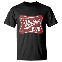 50th Birthday Beer Lover Vintage 1976 Limited Edition T Shirt Red Metal Beer Soft Sign Graphic