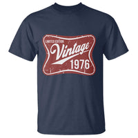 50th Birthday Beer Lover Vintage 1976 Limited Edition T Shirt Red Metal Beer Soft Sign Graphic