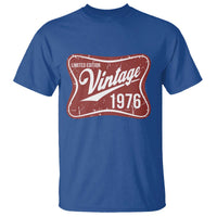 50th Birthday Beer Lover Vintage 1976 Limited Edition T Shirt Red Metal Beer Soft Sign Graphic