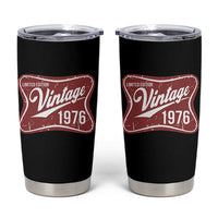 50th Birthday Beer Lover Vintage 1976 Limited Edition Tumbler Cup Red Metal Beer Soft Sign Graphic