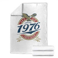 50th Birthday Beer Lover Vintage 1976 Limited Edition Throw Blanket Bald Eagle