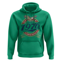 50th Birthday Beer Lover Vintage 1976 Limited Edition Hoodie Bald Eagle