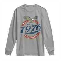 50th Birthday Beer Lover Vintage 1976 Limited Edition Long Sleeve Shirt Bald Eagle