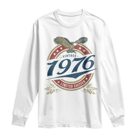 50th Birthday Beer Lover Vintage 1976 Limited Edition Long Sleeve Shirt Bald Eagle