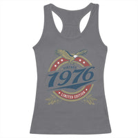 50th Birthday Beer Lover Vintage 1976 Limited Edition Racerback Tank Top Bald Eagle