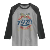 50th Birthday Beer Lover Vintage 1976 Limited Edition Raglan Shirt Bald Eagle