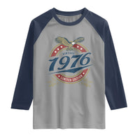 50th Birthday Beer Lover Vintage 1976 Limited Edition Raglan Shirt Bald Eagle