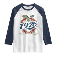 50th Birthday Beer Lover Vintage 1976 Limited Edition Raglan Shirt Bald Eagle