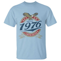 50th Birthday Beer Lover Vintage 1976 Limited Edition T Shirt Bald Eagle