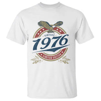 50th Birthday Beer Lover Vintage 1976 Limited Edition T Shirt Bald Eagle