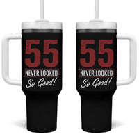 55 Never Looked So Good Funny 55th Birthday Tumbler With Handle