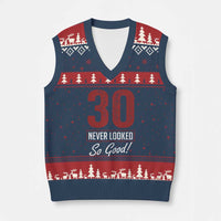 30 Never Looked So Good Funny 30th Birthday V-Neck Knit Sweater Vest
