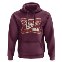 70th Birthday Beer Lover Vintage 1956 Limited Edition Hoodie Red Metal Beer Soft Sign Graphic