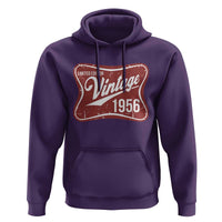 70th Birthday Beer Lover Vintage 1956 Limited Edition Hoodie Red Metal Beer Soft Sign Graphic