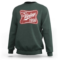 70th Birthday Beer Lover Vintage 1956 Limited Edition Sweatshirt Red Metal Beer Soft Sign Graphic