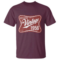 70th Birthday Beer Lover Vintage 1956 Limited Edition T Shirt Red Metal Beer Soft Sign Graphic