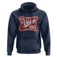 65th Birthday Beer Lover Vintage 1961 Limited Edition Hoodie Red Metal Beer Soft Sign Graphic
