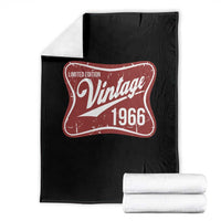 60th Birthday Beer Lover Vintage 1966 Limited Edition Throw Blanket Red Metal Beer Soft Sign Graphic
