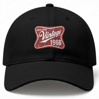 60th Birthday Beer Lover Vintage 1966 Limited Edition Baseball Cap Red Metal Beer Soft Sign Graphic