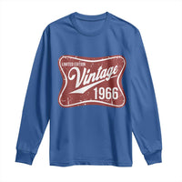 60th Birthday Beer Lover Vintage 1966 Limited Edition Long Sleeve Shirt Red Metal Beer Soft Sign Graphic
