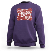 60th Birthday Beer Lover Vintage 1966 Limited Edition Sweatshirt Red Metal Beer Soft Sign Graphic
