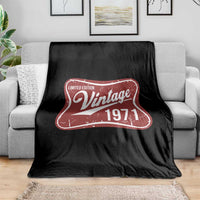 55th Birthday Beer Lover Vintage 1971 Limited Edition Throw Blanket Red Metal Beer Soft Sign Graphic