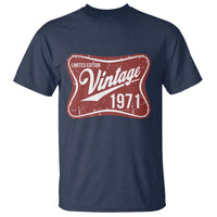 55th Birthday Beer Lover Vintage 1971 Limited Edition T Shirt Red Metal Beer Soft Sign Graphic