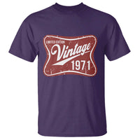 55th Birthday Beer Lover Vintage 1971 Limited Edition T Shirt Red Metal Beer Soft Sign Graphic