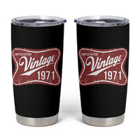 55th Birthday Beer Lover Vintage 1971 Limited Edition Tumbler Cup Red Metal Beer Soft Sign Graphic