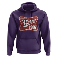 40th Birthday Beer Lover Vintage 1986 Limited Edition Hoodie Red Metal Beer Soft Sign Graphic