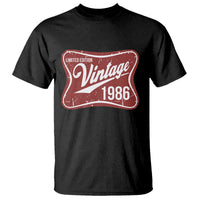 40th Birthday Beer Lover Vintage 1986 Limited Edition T Shirt Red Metal Beer Soft Sign Graphic