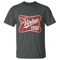 40th Birthday Beer Lover Vintage 1986 Limited Edition T Shirt Red Metal Beer Soft Sign Graphic